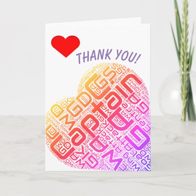 Netball-Positions-Herz-Entwurf danken Ihnen Dankeskarte (Vorderseite)