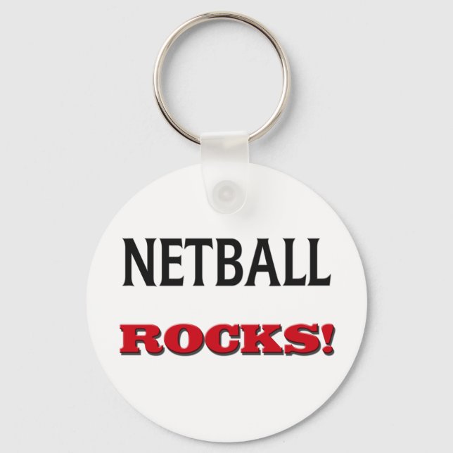 Netball Rocks Schlüsselanhänger (Vorderseite)