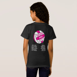 Netball-Rosa-Strichname T-Shirt