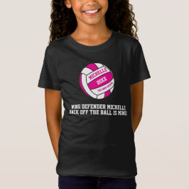 Netball-Rosa-Weiß-Flügelverteidiger T-Shirt