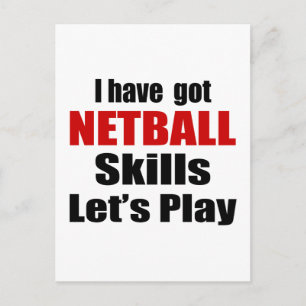 NETBALL SKILLS DESIGNS POSTKARTE