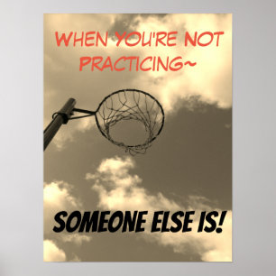 Netball-Spieler-Praxis-motivierend Zitat Poster