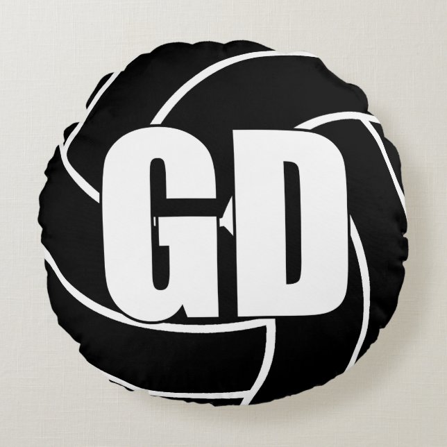 Netball-Spieler - Verteidigung der Ziele - GD Rundes Kissen (Vorderseite)