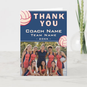 Netball-Trainer-Teamname-Foto Dankeskarte
