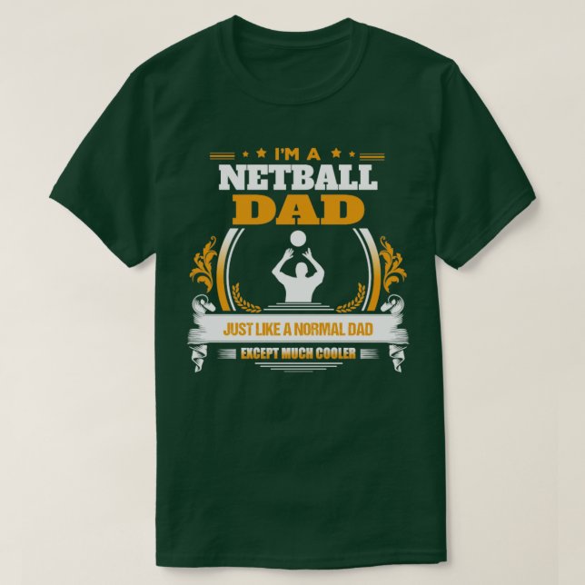 Netball Vater Geschenkidee T-Shirt (Design vorne)