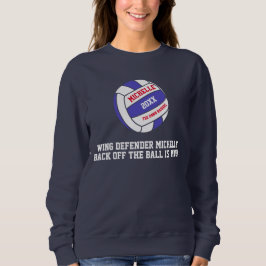 Netball-Weiß-Flügelverteidiger Sweatshirt