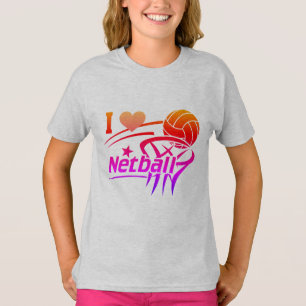 Netballspieler, ich Liebe Netball, Farbe T-Shirt
