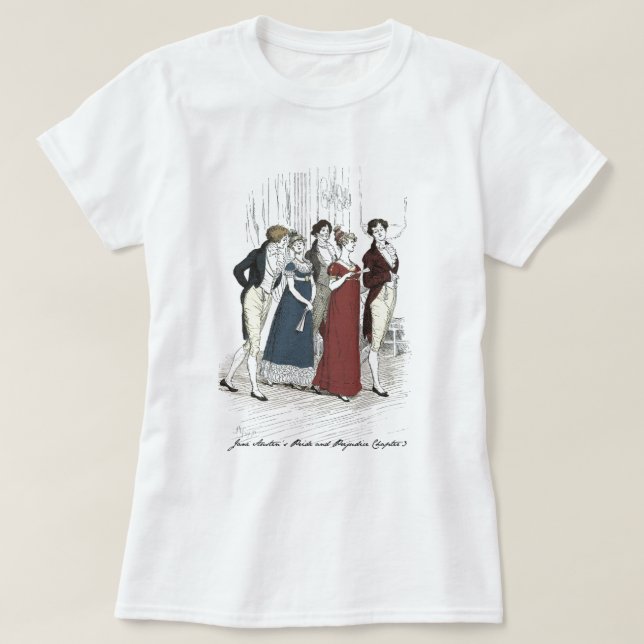 Netherfield Party Ankunft - Pride & Prejudice T-Shirt (Design vorne)