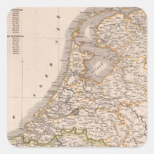 Netherland, Belgien Quadratischer Aufkleber