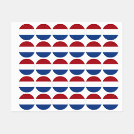 Netherland flag etiketten