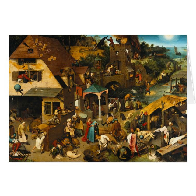 Netherlandish Sprichwörter durch Pieter Bruegel (Vorderseite (Horizontal))