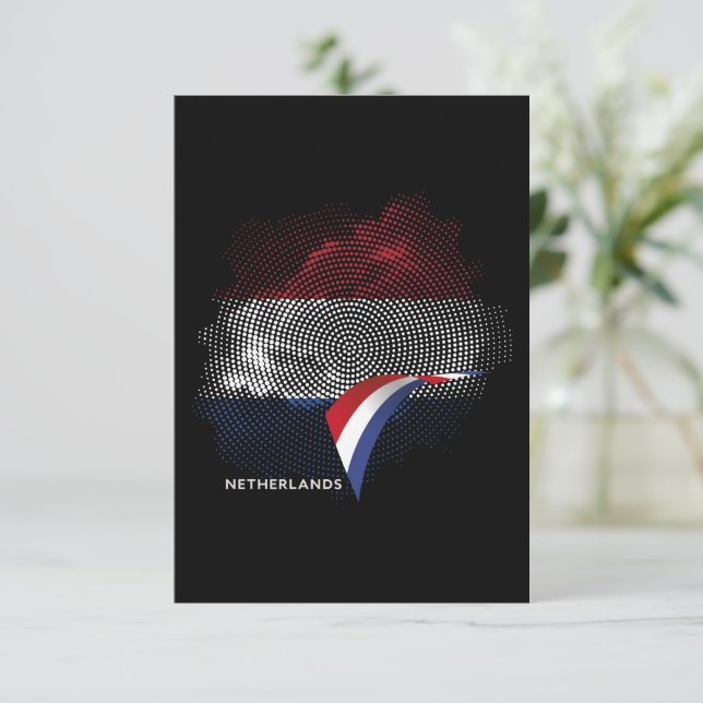 Netherlands flag dankeskarte (Stehend Vorderseite)
