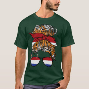 Netherlands Girl Nederland Holland 2022 football W T-Shirt
