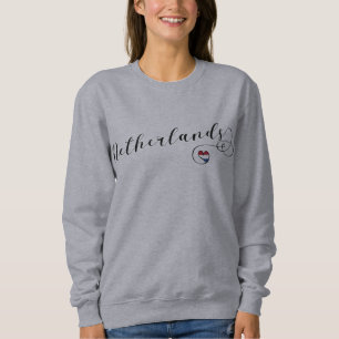 Netherlands Heart Sweatshirt, Dutch Sweatshirt