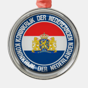 Netherlands Round Emblem Ornament Aus Metall