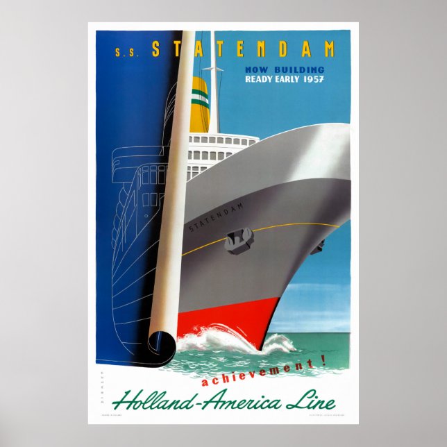 Netherlands Vintage Travel Poster restauriert (Vorne)