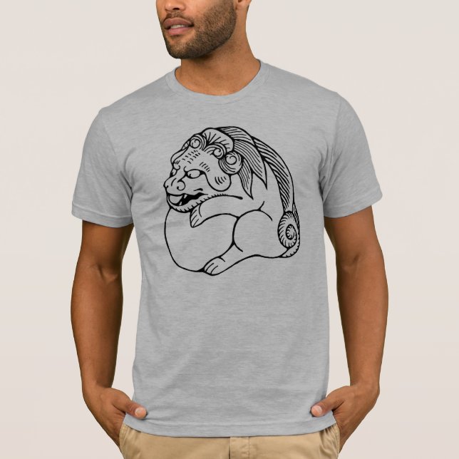 Netsuke chinesisches Löwe shishi T-Shirt (Vorderseite)