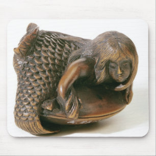Netsuke schnitzte in Form einer Meerjungfrau Mousepad