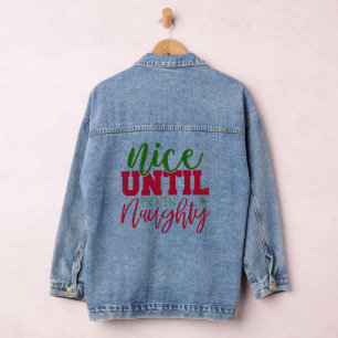Nett bis erwiesen freche, lustige Weihnachten Jeansjacke