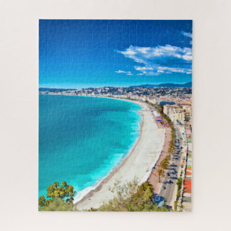 Nett, Frankreich-Küstenlinien-Aquarell Puzzle