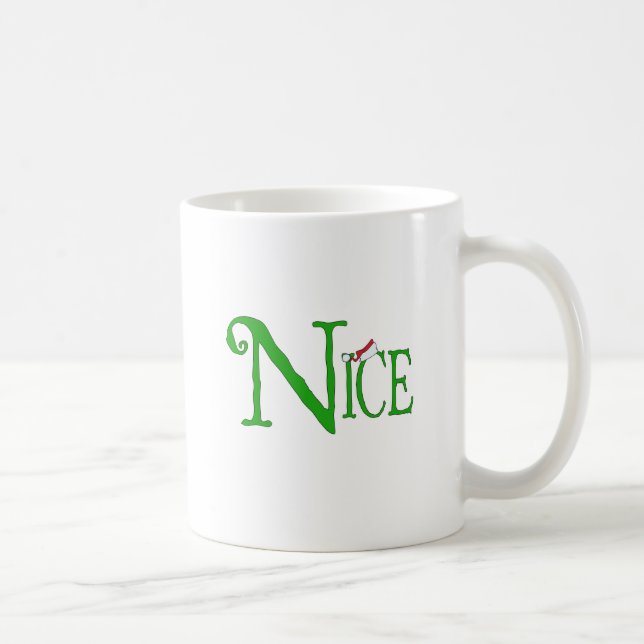 Nett für Weihnachten Kaffeetasse (Rechts)