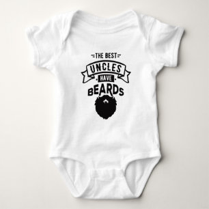 Nett haben die besten Onkel Bart-Druck Baby Strampler