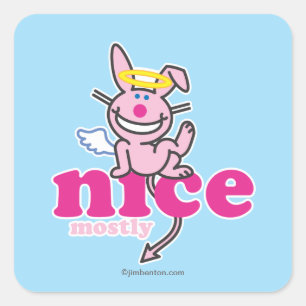 Nett, meistens quadratischer aufkleber