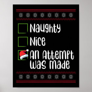 Nett, naughty ein Versuch wurde Weihnachten schmut Poster