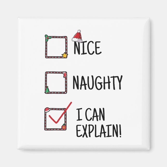 Nett, naughty kann ich die schöne Auswahl erklären Magnet (Vorne)