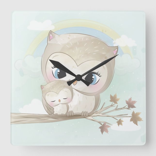 nett quadratische wanduhr (Vorderseite)