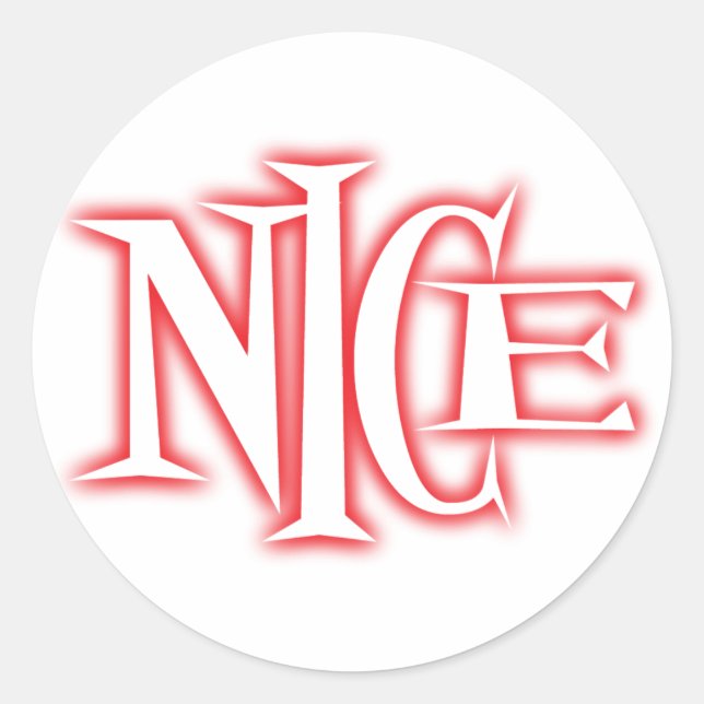 nett runder aufkleber (Vorderseite)