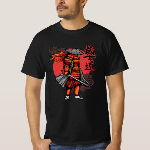 Nett Samurai Retro - Samurai hält Katana T-Shirt