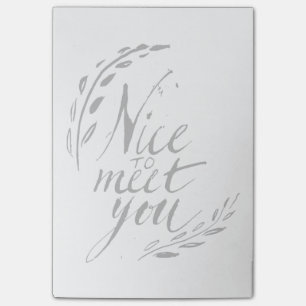 Nett, Sie zu treffen Post-it Klebezettel
