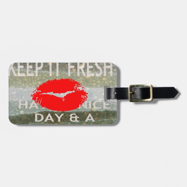 Nett und perfekt Save the Date Gepäckanhänger (Vorderseite horizontal)