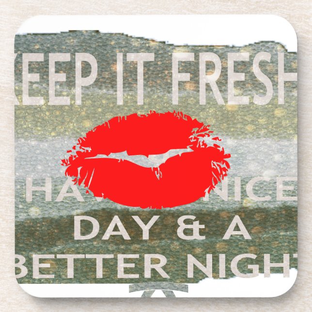 Nett und perfekt Save the Date Getränkeuntersetzer (Vorderseite)