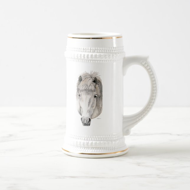 Nette Augen - isländisches Pferd Bierglas (Rechts)