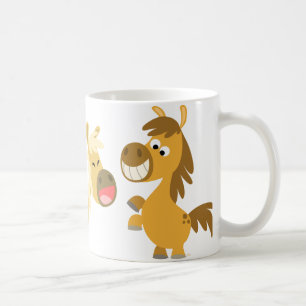 Nette Cartoon-Pony-Tasse Kaffeetasse