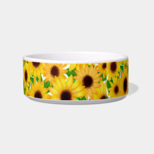 Nette europäische Sonnenblume-Haustier-Schüsseln Napf