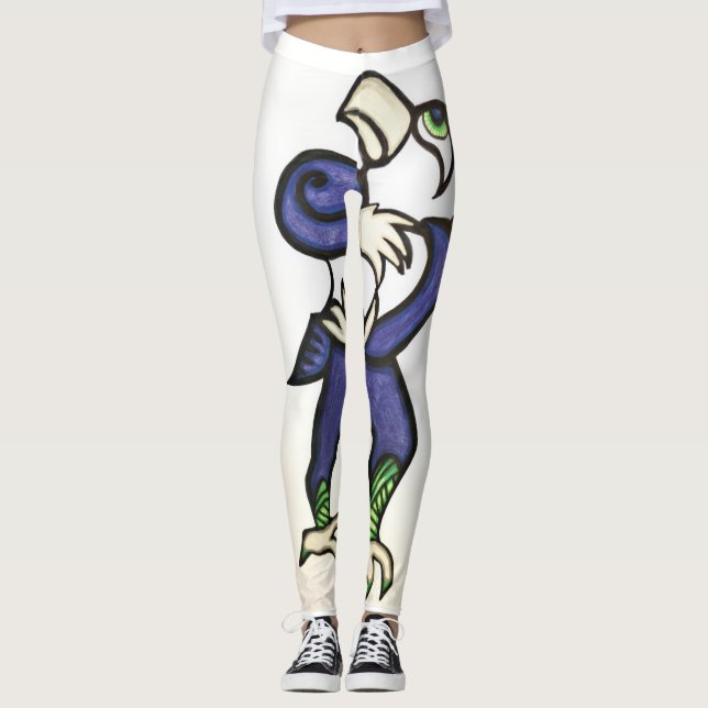 Nette Fang-Tracht Prügel Twerk keucht Leggings (Vorderseite)