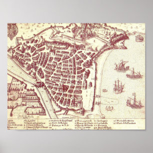 Nette Frankreich-Karte Poster