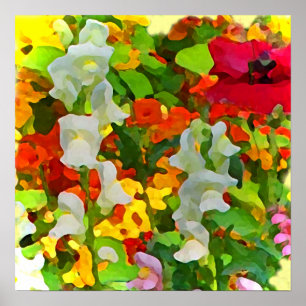 Nette Garten-Farben Poster