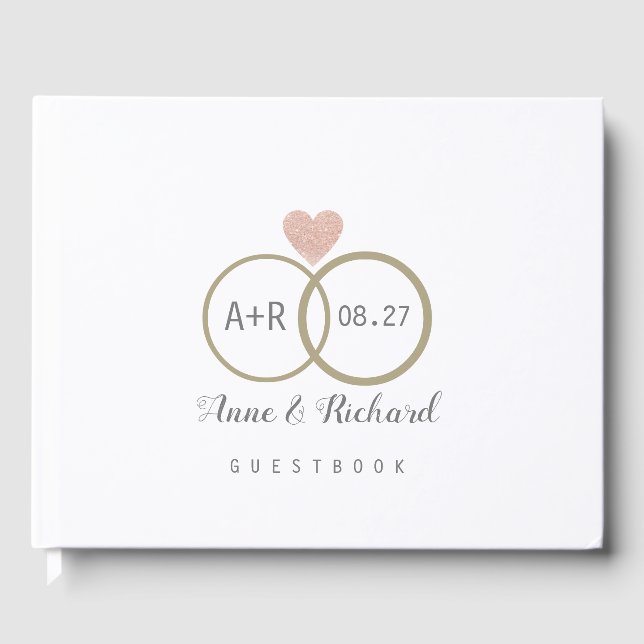 nette Hochzeitsgast-Liebe Gästebuch (Vorderseite)