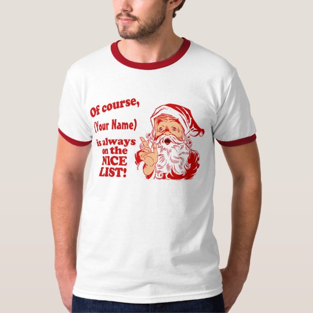 Nette Liste personalisiert T-Shirt (Vorderseite)