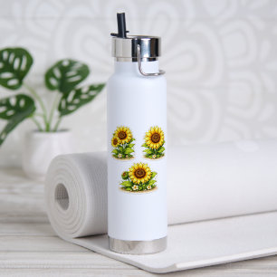 Nette Sonnenblume Wasserfarbe Wasserflasche Trinkflasche