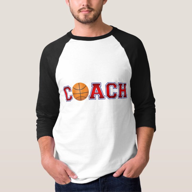 Nette Trainer-Basketball-Insignien T-Shirt (Vorderseite)