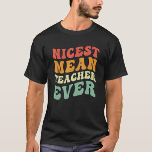 Netter Gemein Teacher je Groovy Retro Teacher T-Shirt
