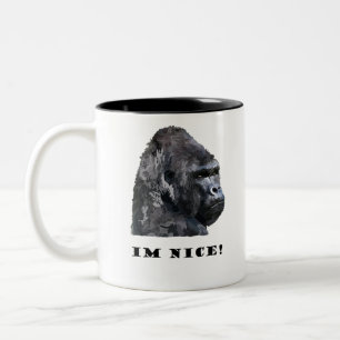 netter Gorilla Zweifarbige Tasse