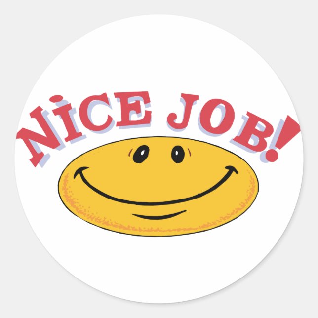 Netter Job! Runder Aufkleber (Vorderseite)