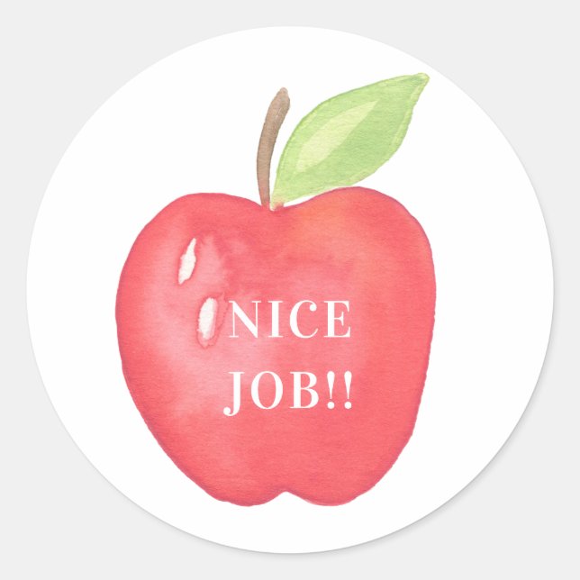 Netter Job | Wappen im Klassenzimmer Runder Aufkleber (Vorderseite)