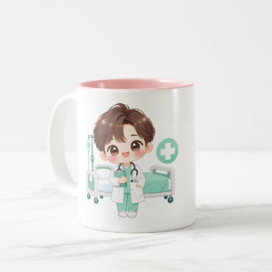 Netter Kleiner Arzt Zweifarbige Tasse